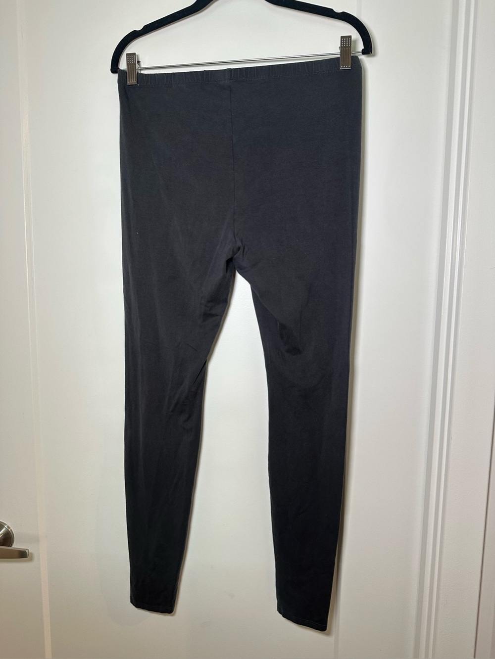 Eileen Fisher Grey Lightweight Cotton Stretch Jersey Leggings size Small